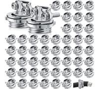 Blulu Lot de 50 connecteurs de câble de 1,9 cm, connecteurs de câble de type pince pour fils électriques, conduits métalliques, protection des câbles en zinc argenté