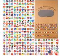 Blulu Punaises Drapeaux du Monde 289 Pcs Épingles à Dessin | Punaises de Drapeau National, Épingles à Dessin Créatives, pour Carte de Voyage du Monde, Tableau d'Affichage, Bureau