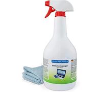Blum - 1000ml Nettoyeur d'écran + Chiffon Microfibre 30x30 cm. Nettoyage sans Rayures de Tous Les écrans et displays, Absolument sans Traces.