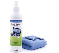 Blum - 100ml Limpiador de pantalla + paño de microfibra 30x30 cm. Limpieza perfecta de todas las pantallas y displays. Sin rayas y sin estrías.