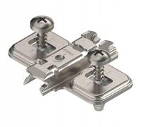 Blum 174E6100.01 Plaque de montage pour aile avec vis EXPANDO pré-montées et dégagement zéro - Nickel