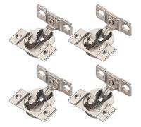 Blum 33B355AF22 Lot de 4 charnières compactes 107° avec ressort et plaque de montage Vis incluses