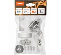 blum 4x CLIP top BLUMOTION charnière 35mm | Demi-recouvrement | nickelé
