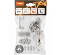 blum 4x CLIP top BLUMOTION charnière 35mm | porte encastrée | nickelé