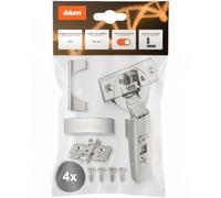 blum 4x CLIP top BLUMOTION charnière 35mm | Tout recouvrement | nickelé