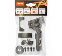 blum 4x CLIP top BLUMOTION charnière 35mm | Tout recouvrement | noir onyx