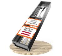 Blum AMBIA-LINE Cadre de tiroir de cuisine, largeur 100 mm, longueur 472 mm, hauteur 50 mm, avec séparateur, noir carbone mat, 1 pièce, organiseur de cuisine