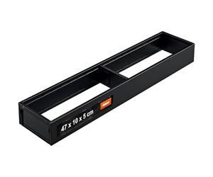 Blum AMBIA-LINE Cadre de tiroir de cuisine, largeur 100 mm, longueur 472 mm, hauteur 50 mm, avec séparateur, noir carbone mat, 1 pièce, organiseur de cuisine