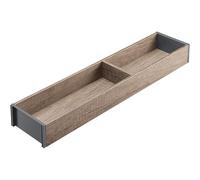 Blum AMBIA-LINE - Cadre de tiroir de cuisine - Largeur : 100 mm - Longueur : 472 mm - Hauteur : 50 mm - Chêne Nebraska - Organiseur de tiroirs - 1 cadre et 1 séparateur transversal - Organiseur de