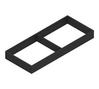 Blum AMBIA-LINE Cadre d'inserts de tiroir de cuisine, largeur 200 mm, longueur 472 mm, hauteur 50 mm, avec séparateur, noir carbone mat, 1 pièce
