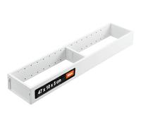 blum AMBIA-LINE Organiseur de tiroir Acier 47×10×5 cm | Blanc soie | Support à plaque magnétique - aucun glissement | Range-couverts & séparateur de tiroir en acier