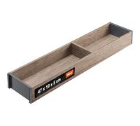 Blum AMBIA-LINE - Cadre de tiroir de cuisine - Largeur : 100 mm - Longueur : 472 mm - Hauteur : 50 mm - Chêne Nebraska - Organiseur de tiroirs - 1 cadre et 1 séparateur transversal - Organiseur de