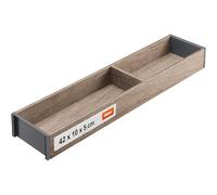 blum AMBIA-LINE organiseur de tiroir en décor bois haut de gamme | idéal cuisine, bain, dressing | utilisable modulairement et tenue sûre par pieds antidérapants | 42×10×5 cm | Chêne Nebraska
