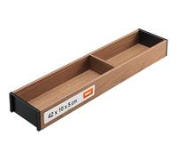 blum AMBIA-LINE organiseur de tiroir en décor bois haut de gamme | idéal cuisine, bain, dressing | utilisable modulairement et tenue sûre par pieds antidérapants | 42×10×5 cm | Noyer Tennessee