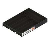 Blum AMBIA-LINE range-couverts Soft-Touch | organiseur de tiroir premium pour tiroir et meuble de cuisine modernes | protège, trie et range couverts et ustensiles | 42×30×5 cm | Noir carbone