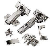 Blum Blumotion Lot de 8 charnières à fermeture amortie à 110 degrés, fermeture automatique, sans cadre, avec plaques de montage et plaques de protection de charnière