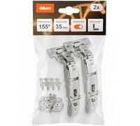 blum charnière grand angle CLIP top BLUMOTION 155° I charnière à boîtier 35 mm I Soft-close rabattable I butée d'angle 0 mm pour tiroirs extractibles I boîtier 35 mm nickelé I set ferrure d'armoire