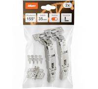 Blum Clip Top Blumotion Charnière grand angle 155° - Butée d'angle, 0-saut, pot de 35 mm, vis nickelées