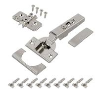 Blum Clip Top Lot de 10 charnières droites à 110 ° avec ressort, vis, butée d'angle + clip Blum Clip Plaque de montage en croix excentrique en acier Vis Distance 0 mm