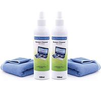 Blum - Double kit de nettoyant d'écran 2x 100ml + 2x chiffon microfibre, format 40x40 cm. Parfait pour le nettoyage d'écrans: iPad, iMac, MacBook Air, MacBook Pro, iPod, iPhone, GoPro camera, ordinateur, TV & plus. Écologique et biodégradable ! (100% produit en Allemagne)
