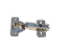 BLUM Lot de 2 charnières d'angle à 100° avec fermeture automatique pour armoire de cuisine, porte d'armoire, charnière à ressort et plaque