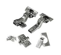 Blum Lot de 8 charnières à fermeture amortie BLUMOTION à fermeture douce, 110 degrés, fermeture automatique, sans cadre, avec plaques de montage et plaques de recouvrement de charnière (encart - Lot