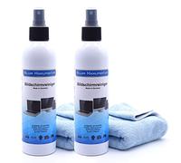 Blum Manufaktur Nettoyant pour écran 2 x 250 ml - Nettoyage d'écran - Nettoyant PC - Avec chiffon en microfibre 30 x 30 cm - Polyvalent - Fabriqué en Allemagne
