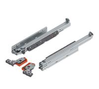 blum MOVENTO coulisse sortie totale 40kg NL450mm | technique d'accouplement | BLUMOTION intégré | Réglage 4D de façade sans outil | Compatible SERVO-DRIVE & TIP-ON | galvanisé, 1 paire gauche/droite