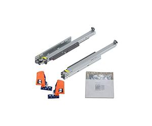 BLUM MOVENTO TIP-ON 766H Rails de tiroir 700 mm Extension complète 60 kg 1 paire avec embrayage et kit d'accessoires de montage