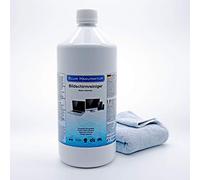 Blum Recharge de nettoyant d'écran 1000 ml + chiffon en microfibre 30 x 30 cm - Nettoyage sans traces de tous les écrans et écrans
