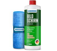 Blum Recharge de nettoyant pour écran, 1000 ml et chiffon en microfibre de 30 x 30 cm Nettoyage absolument sans traces de tous les écrans et affichages.
