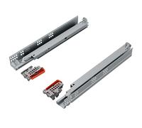 blum sortie totale Tandem 400 mm I coulisse à profil sous le tiroir invisible I sortie de tiroir Soft-close avec amortissement blumotion I sortie pour meuble de cuisine I système coulisses 1 paire