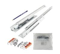 Blum Tandem Kit de glissières partielles pour tiroir 400 mm Blumotion avec raccord Blum pratique, capacité de charge maximale 30 kg - 1 paire de glissières de tiroir avec raccord