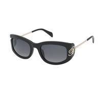 Blumarine Donna SBM779 0700 Occhiali da sole Acetato Nero Fumo Squadrata Normale Sfumato