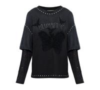Blumarine - Embellished Top - Femme - Tops - Noir - Taille: 40 FR