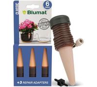 Blumat Classic Lot de 6 piquets d'auto-irrigation - Prévient le sur-arrosage et le sous-arrosage pour une croissance saine en votre absence, pour arrosage des plantes d'intérieur, avec adaptateur