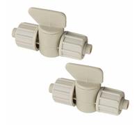 Blumat Pièces d'irrigation goutte à goutte - Valve d'arrêt Tropf 8 mm - Contrôle du débit d'eau facilement, purge les débris et optimise les tubes d'alimentation - Facile à installer - Lot de 2