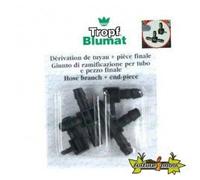 Blumat T de dérivation et bouchons 8mm x 3pcs