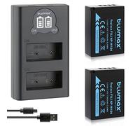 Blumax - 2 Batteries Type Fujifilm NP-W126s/NP-W126 à 1140 mAh - avec Chargeur USB Slim Dual - pour Fujifilm XT-3/X-T1/X-T10/X-Pro1/X-E1/X-E2/X-M1/X-A1/X-A2/X-Pro2/X-ES2/X-A3/FinePix HS50EXR