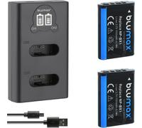 Blumax - 2 Batteries Type Sony Np-Bx1 À 1100 Mah - Avec Chargeur Usb Double Slim Dual - Compatible Avec Sony Cyber-Shot Dsc-Rx100 Hdr-Cx4 Rx100-Iv[Z771]