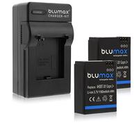 Blumax Batterie 1180 mAh pour GoPro Hero 3 Plus 3 +/3 noir, argent, blanc - AHDBT-201, AHDBT-301, AHDBT-302, AHBBP-301 , ACARC-001, AWALC-001