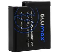 Blumax Batterie compatible avec GoPro | 1250 mAh | Hero 7 Hero 6 Hero 5 Black 2018 // AHDBT-801 AHDBT-501 AABAT-001 // Hero7 Hero6 Hero5