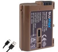 Blumax Batterie compatible avec Nikon EN-EL15c, 2400 mAh, EN-EL15b EN-EL15a EN-EL15, prise de charge USB de type C, capteur NTC et boîtier V1 pour Z8 Z6 Z7 II Zf