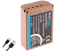 Blumax Batterie compatible avec Olympus BLX-1, 2600 mAh, BLX1 avec prise de charge USB de type C pour Olympus OM-1 / OM-1 Mark II/OM-3 & OM System OM-1