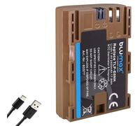 blumax Batterie de rechange, pour Canon LP-E6NH, 2400 mAh, LP-E6N LP-E6, avec prise de charge USB de type C, capteur NTC et boîtier V1, pour Canon EOS R R5 R6 II R7