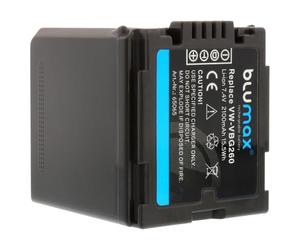 Blumax Batterie de rechange VW-VBG260 compatible avec divers modèles d'appareils photo Panasonic 2100 mAh 7,4 V 15,5 Wh