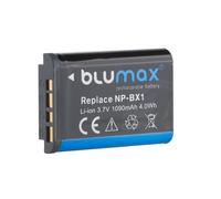 Blumax Batterie NP-BX1 NP BX1 3,7 V - Li-Ion - 1090 mAh et emballage respectueux de l'environnement - Compatible avec Sony RX100 III IV V FDR-X3000 DSC-RX100 DSC-HX60 HX400V HX350 HX90V HX80 DSC-H400