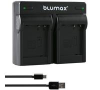 blumax Dual Charger pour batteries Panasonic DMW-BLG10 / DMW-BLG10E / DMW-BLE9 E/BP-DC15 E - Chargeur compatible avec Lumix DMC-GF6 GX7 III GX80