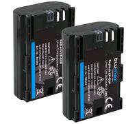 Blumax Lot de 2 batteries compatibles avec Canon LP-E6P, 2600 mAh, LP-ENH LP-E6N LP-E6 pour CANON EOS, R5 Mark II, R5 II, R6 II, R7-5D Mark IV, 7D 90D, compatible 8K