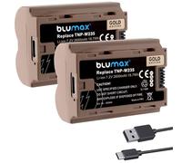 Blumax Lot de 2 batteries compatibles avec Fuji NP-W235, 2600 mAh, avec prise de charge USB de type C, pour Fujifilm X-T4 X-T5 X-H2S X-S20, GFX-100 II GFX100RF, VG-XT4